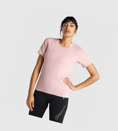 Gymshark Adapt Ombre Seamless Long Sleeve Outlet Norge - Crop Top Dame  Oransje Rosa